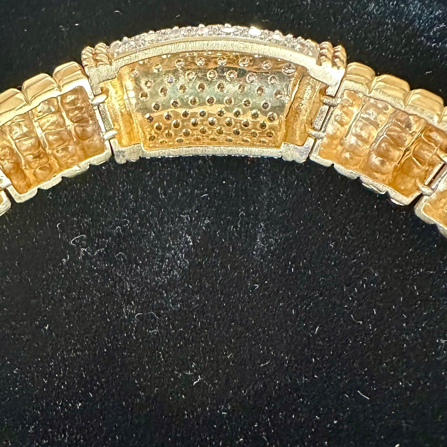 D'Angelo Diamond Collar Necklace 18k Vintage Tubogas Style