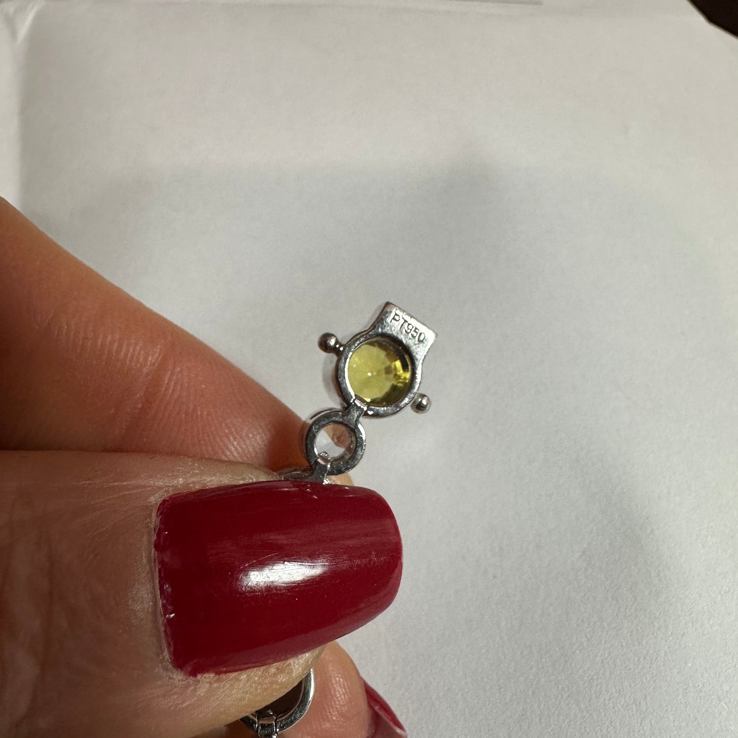 Multi Color Sapphires in Bezel-Set Tennis Necklace Platinum 16"