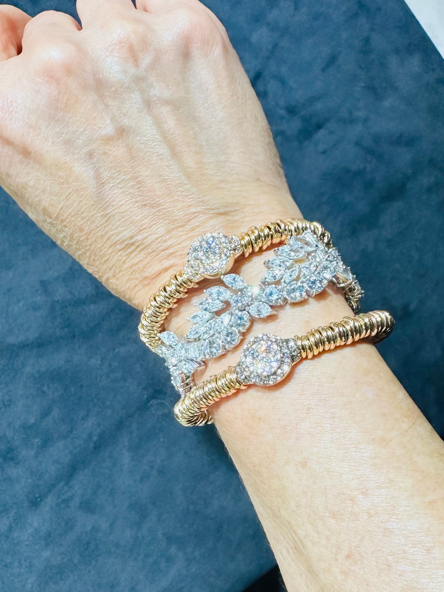 Art Deco Natural Diamond Bracelet Platinum