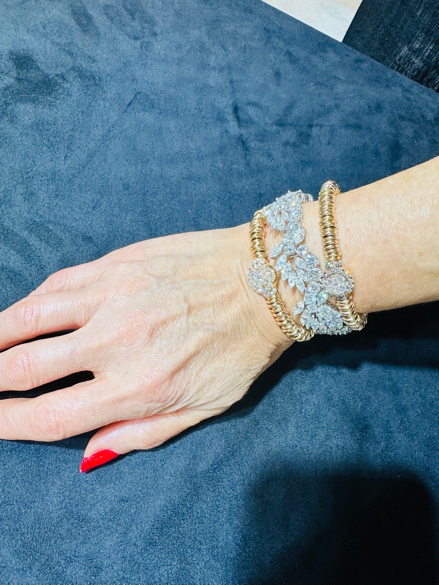 Art Deco Natural Diamond Bracelet Platinum