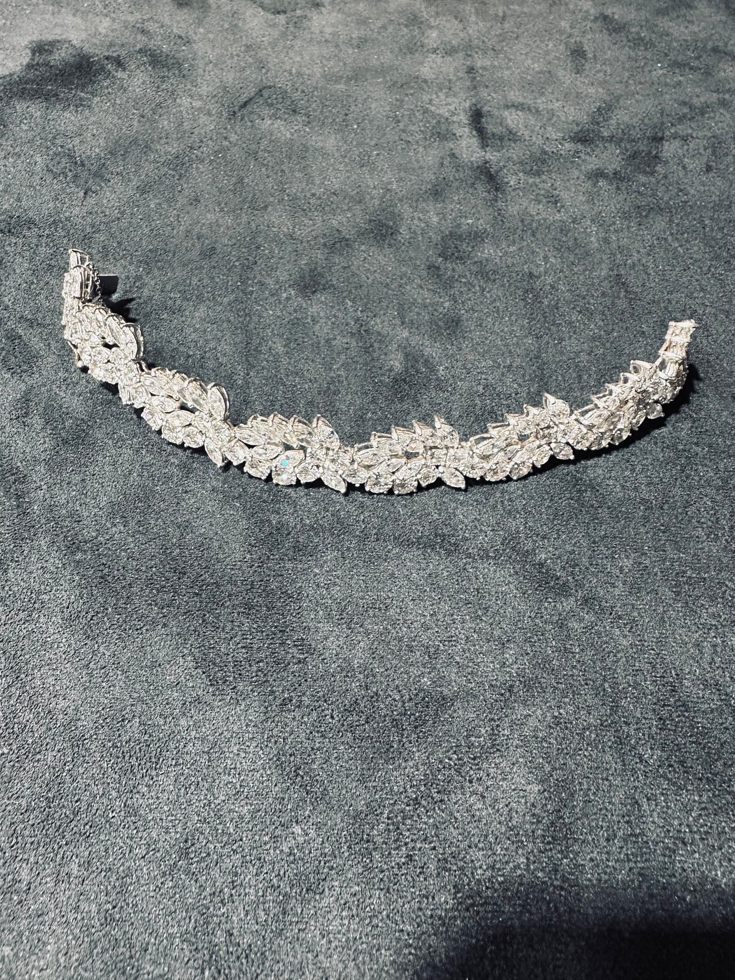 Art Deco Natural Diamond Bracelet Platinum