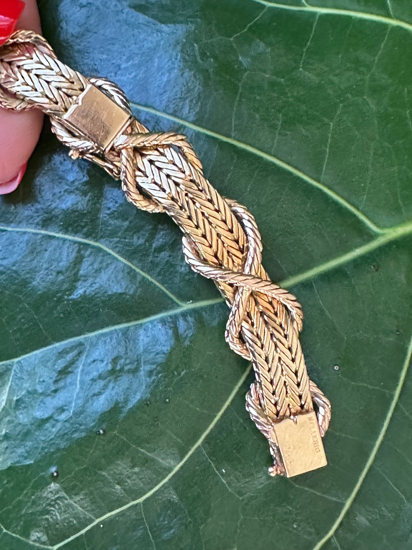 Vintage Rare French Braid on Braid with Rope Necklace 18k Yellow Gold