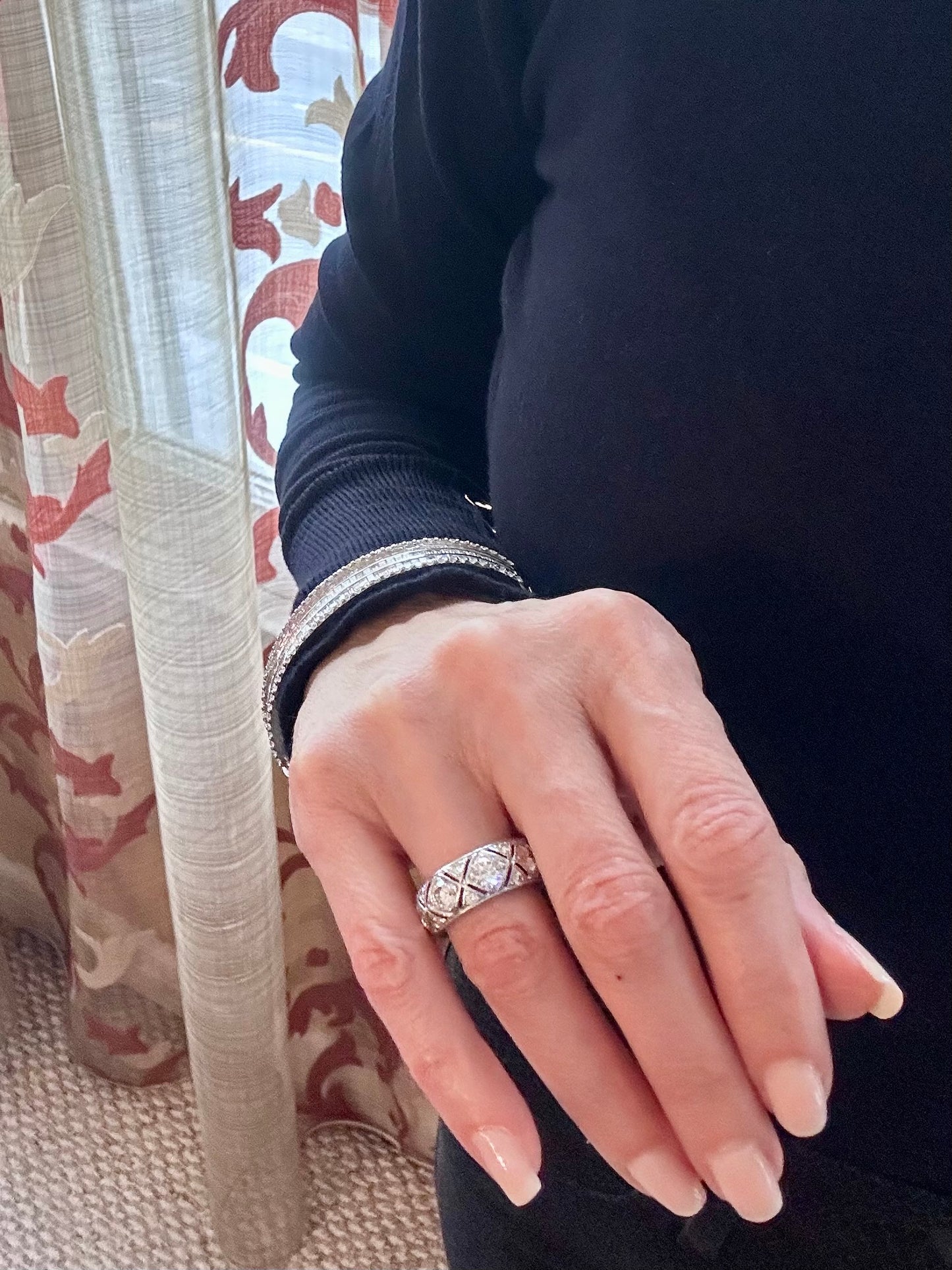 Fred Leighton Diamond Eternity Band Platinum 950