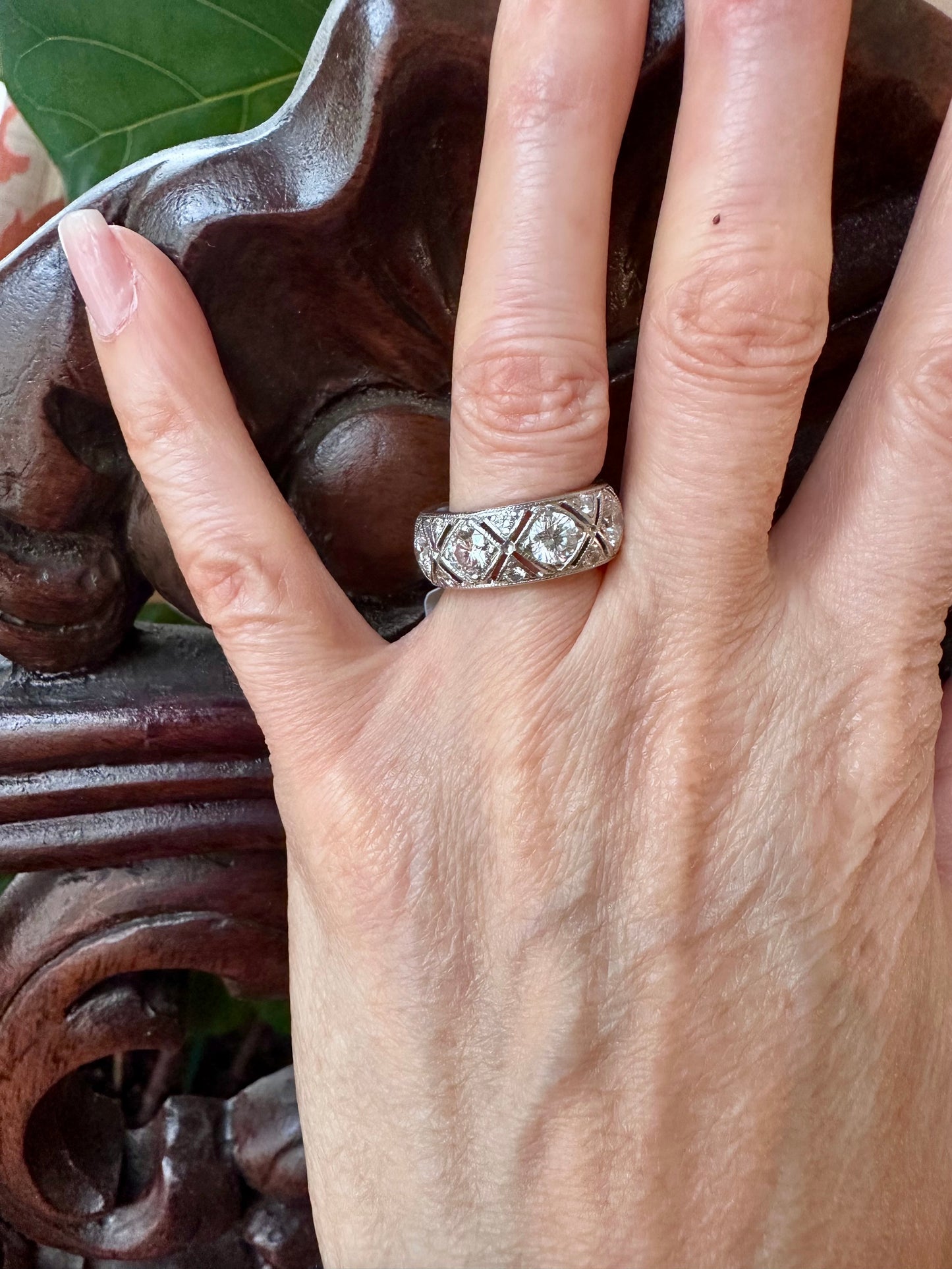Fred Leighton Diamond Eternity Band Platinum 950