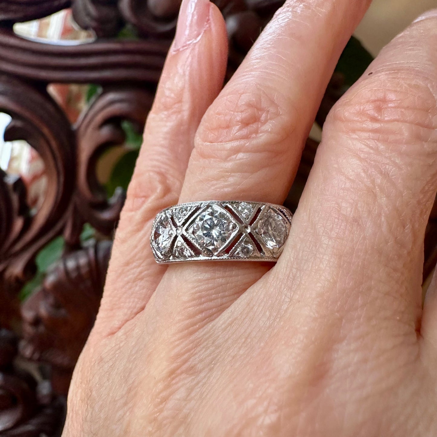 Fred Leighton Diamond Eternity Band Platinum 950