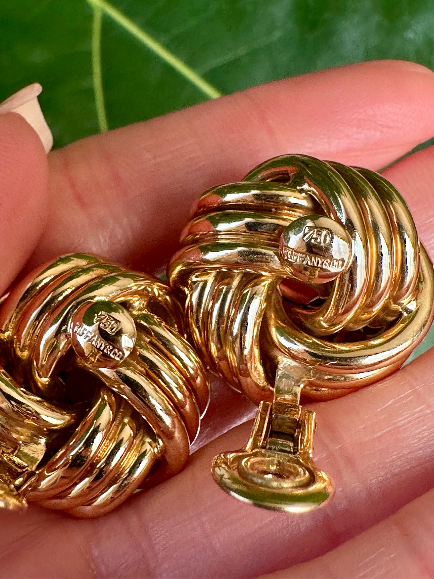 Tiffany & Co. Large Knot Earrings 18k Yellow Gold