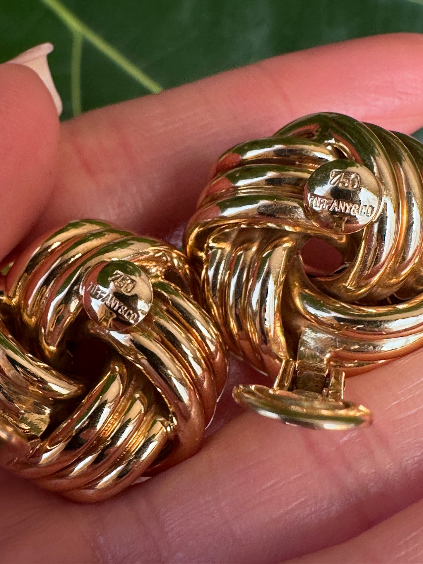 Tiffany & Co. Large Knot Earrings 18k Yellow Gold