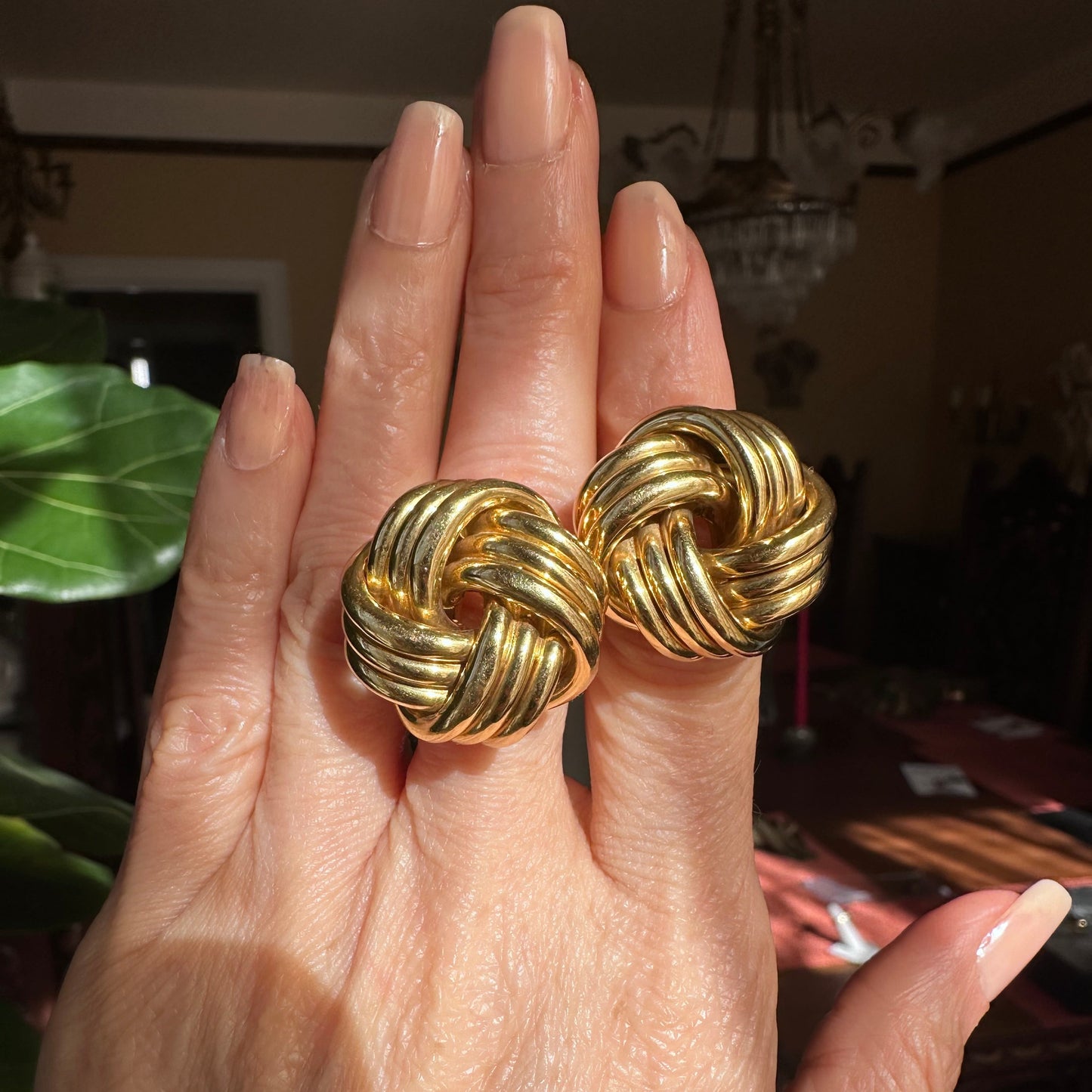 Tiffany & Co. Large Knot Earrings 18k Yellow Gold