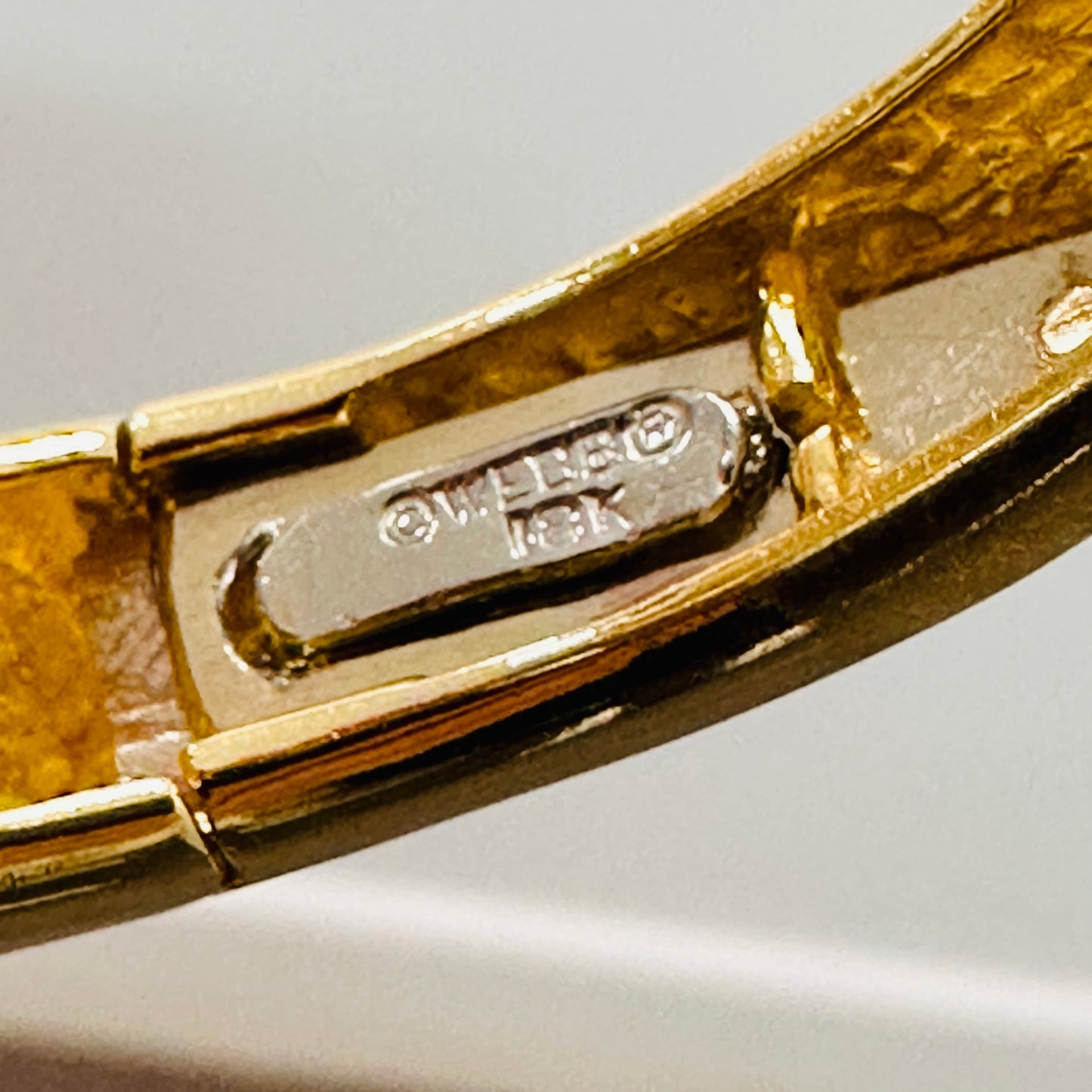 Vintage David Webb Diamond Cuff Bangle 18k Yellow Gold
