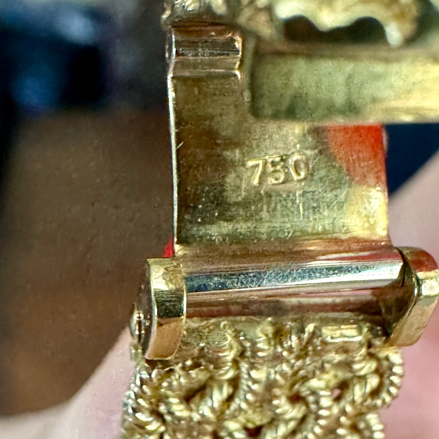 Vintage Universal Geneve 18k Gold Tiger Eye & Diamond Watch