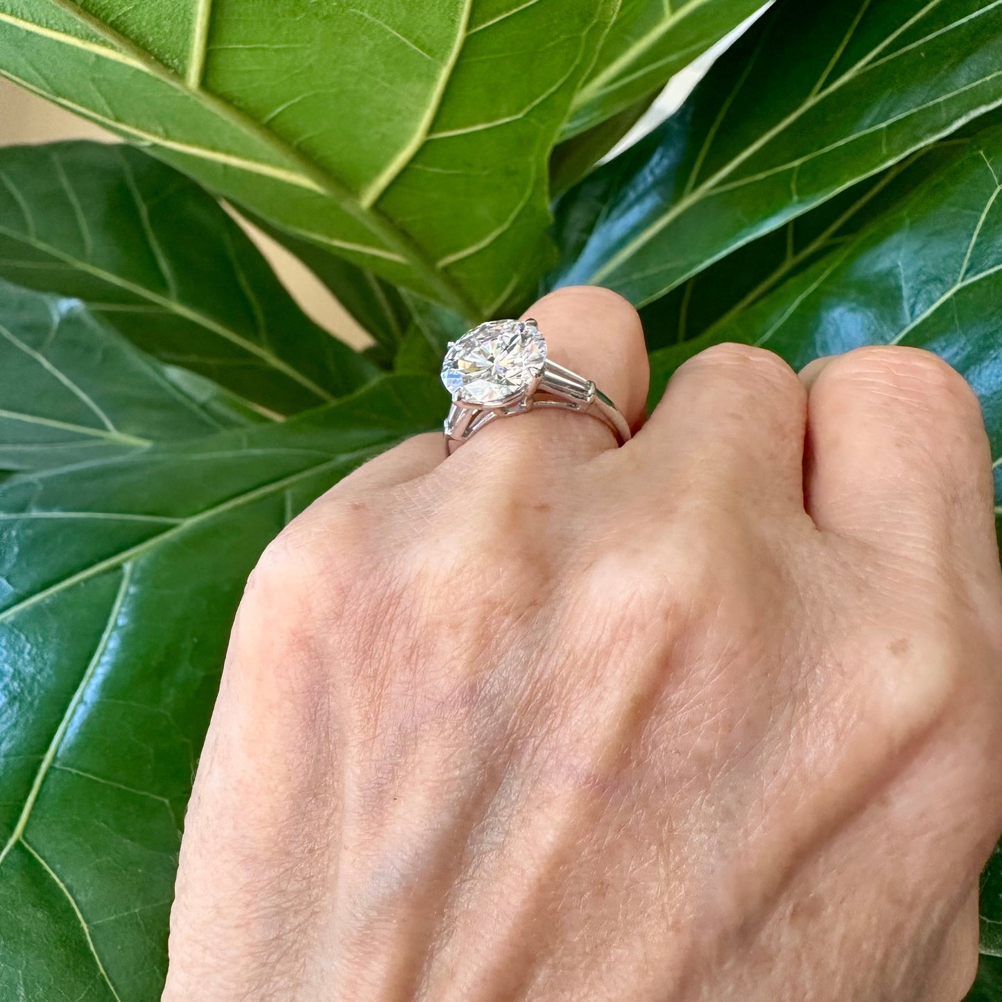 Cartier Engagement Ring 4.33 Carat D Si1 Platinum, Anniversary Ring, Classic Diamond Ring