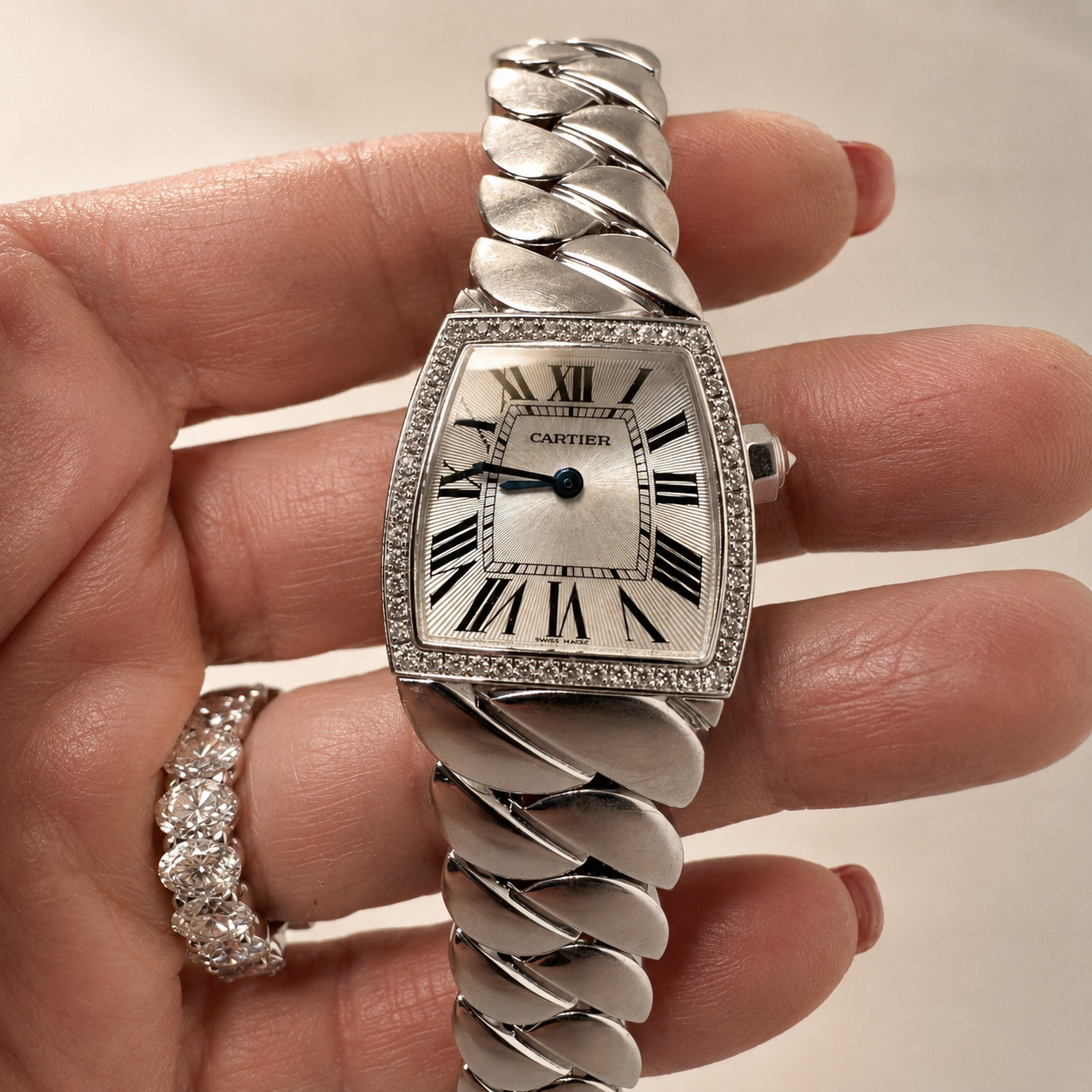 Cartier La Dona Ladies Watch | 18k White Gold | Diamond Bezel | Pre-Owned