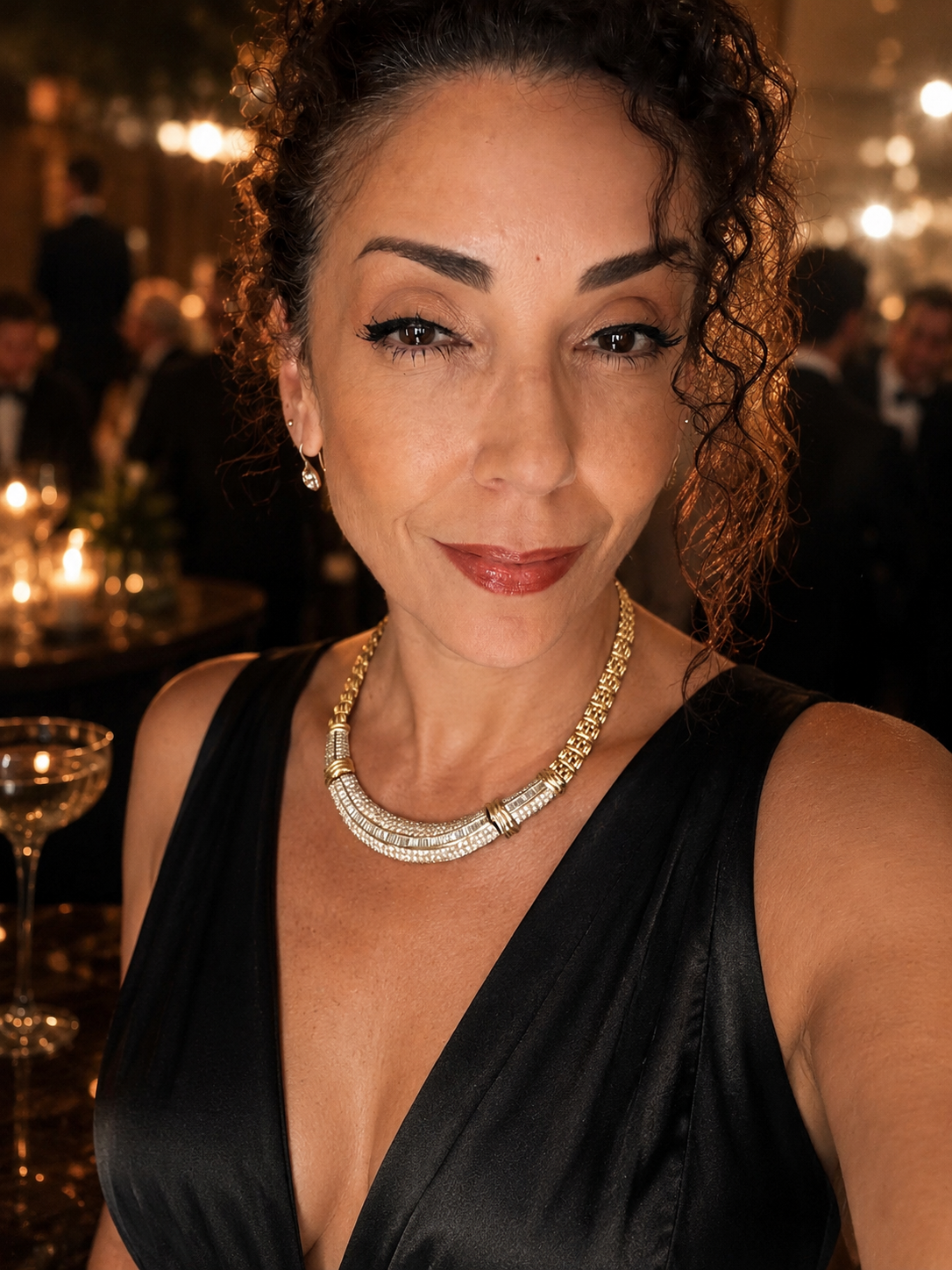 Estate Diamond Collar Necklace | 20+ Carats Natural Diamonds | 18k Yellow Gold | 89.2g
