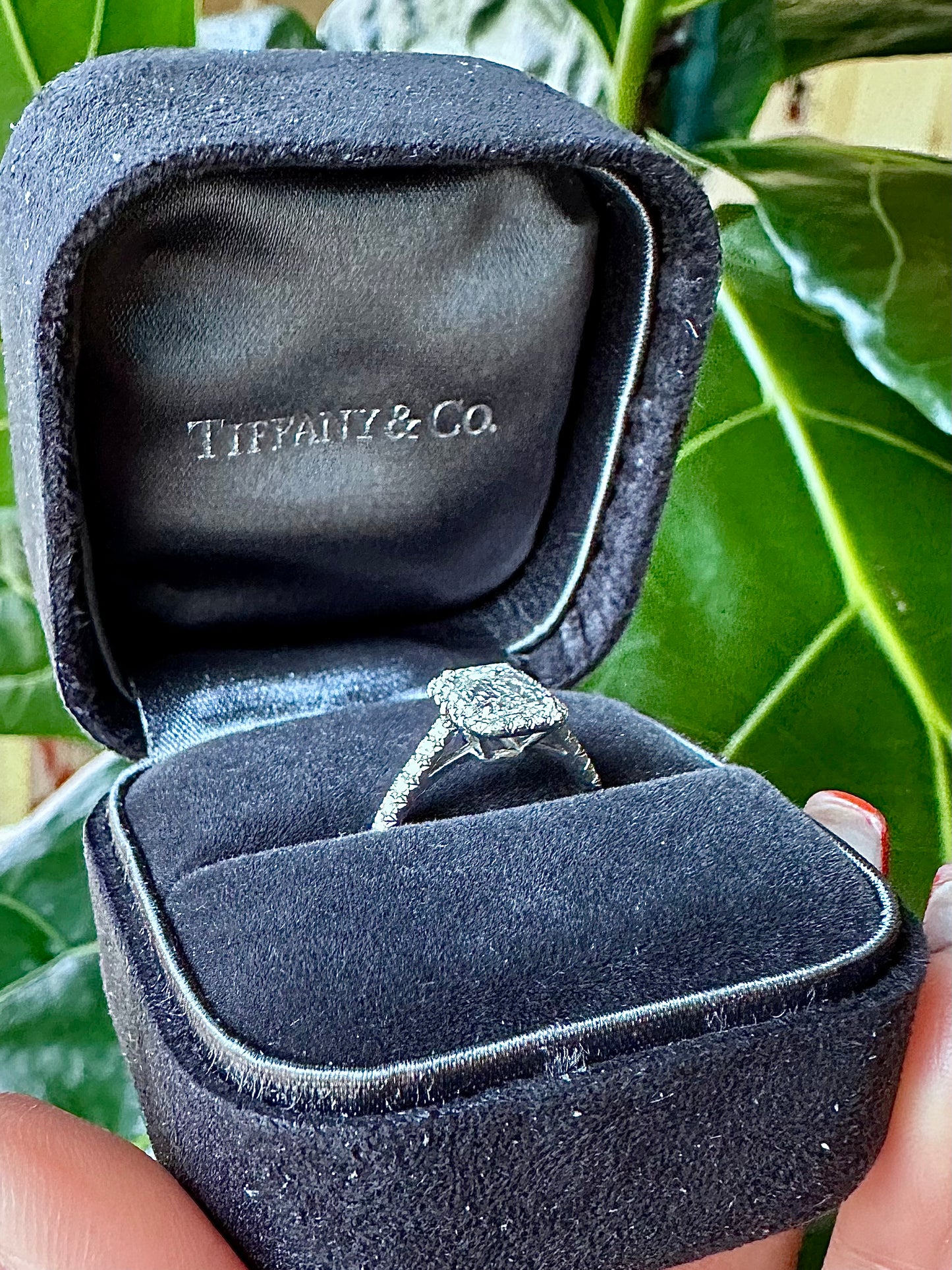 Tiffany & Co Emerald Cut Diamond Engagement Ring