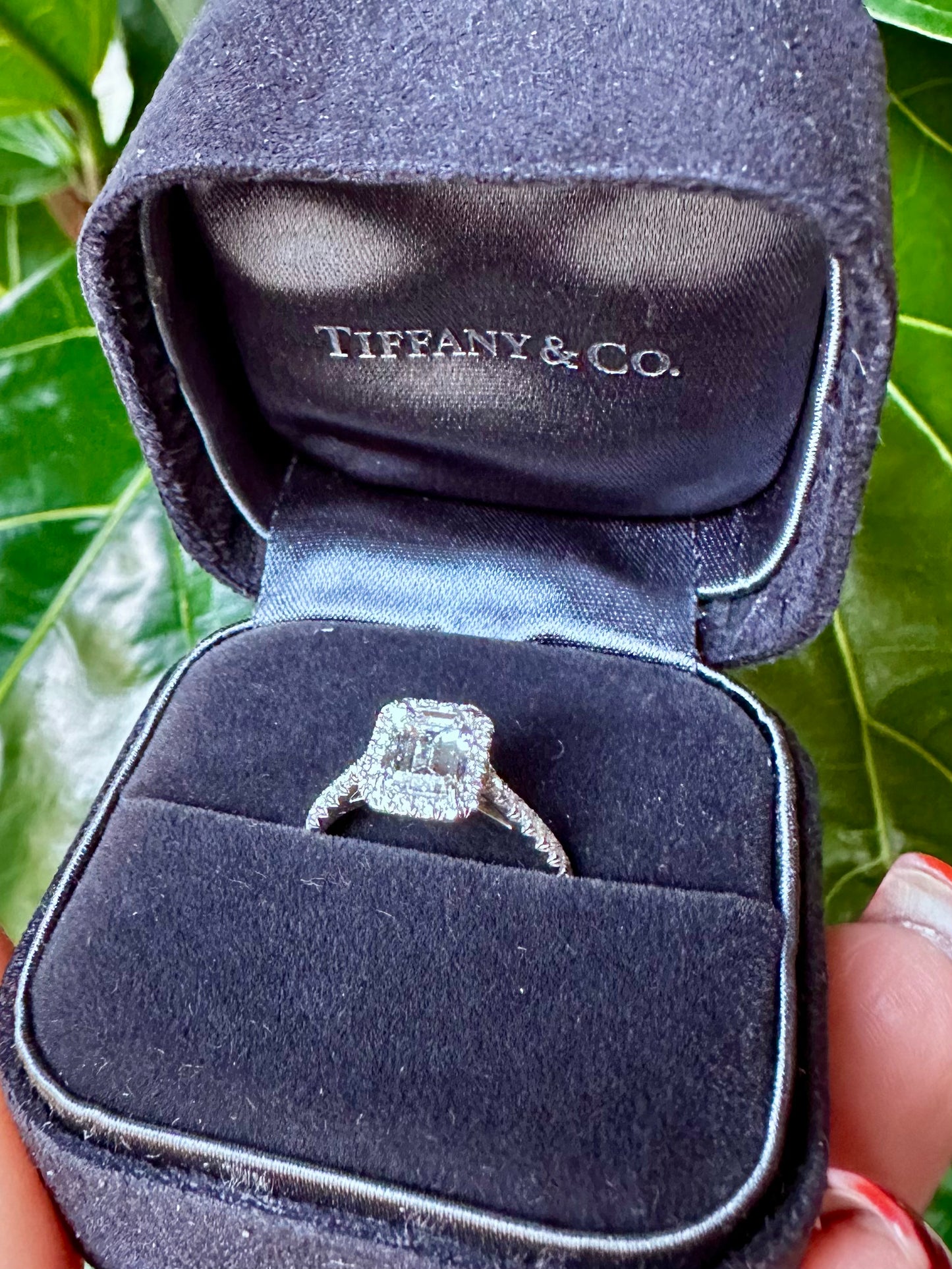 Tiffany & Co Emerald Cut Diamond Engagement Ring