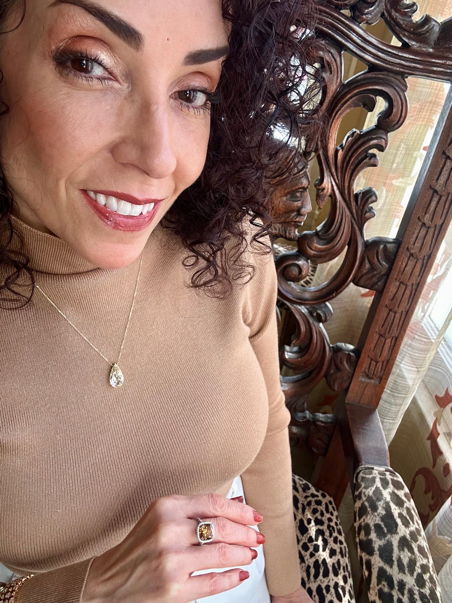 GIA 6.88 Fancy Deep Brown Orange Cushion Cut Diamond Halo Ring Platinum