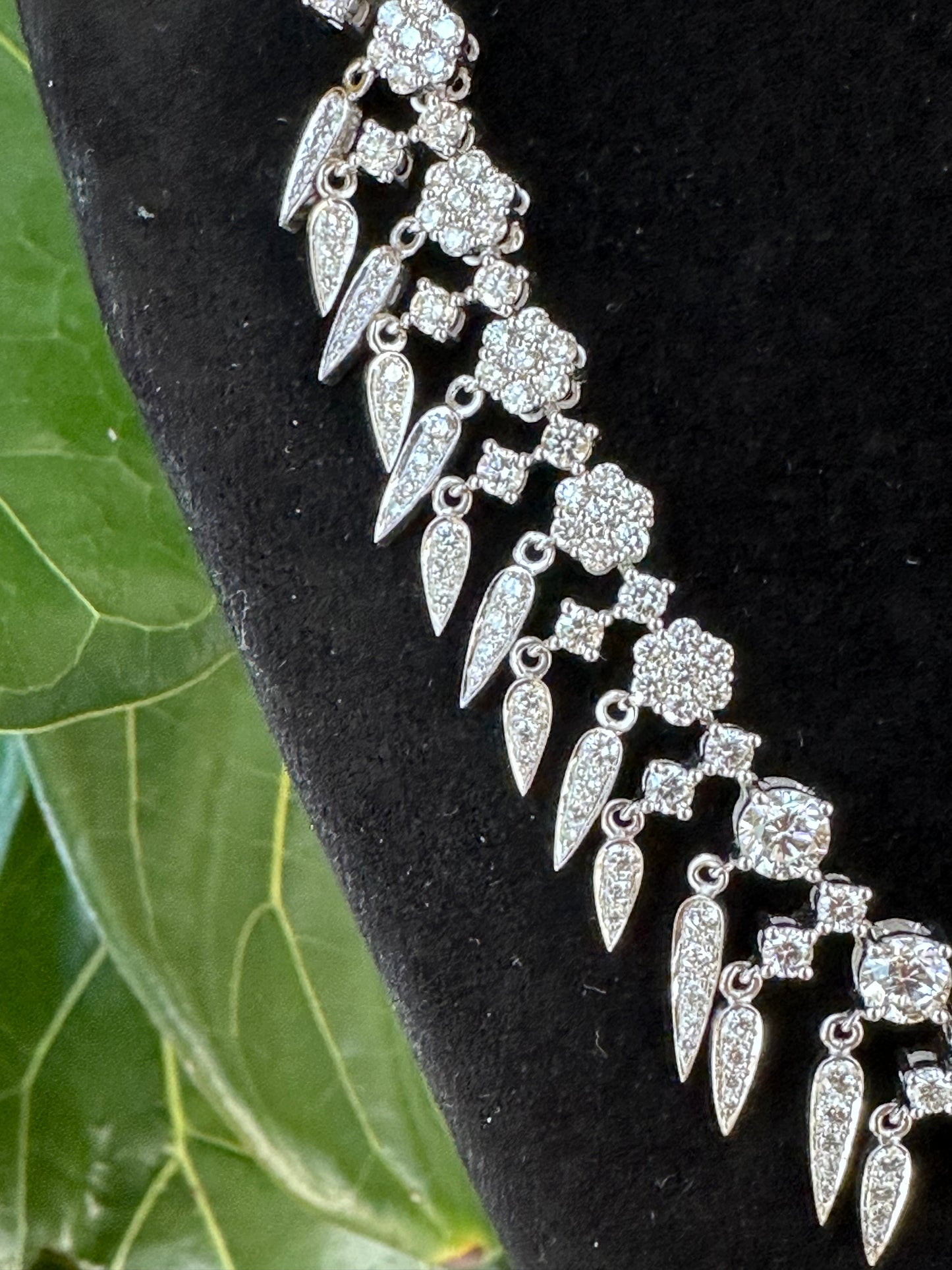 Elegant Estate Diamond Necklace in White Gold