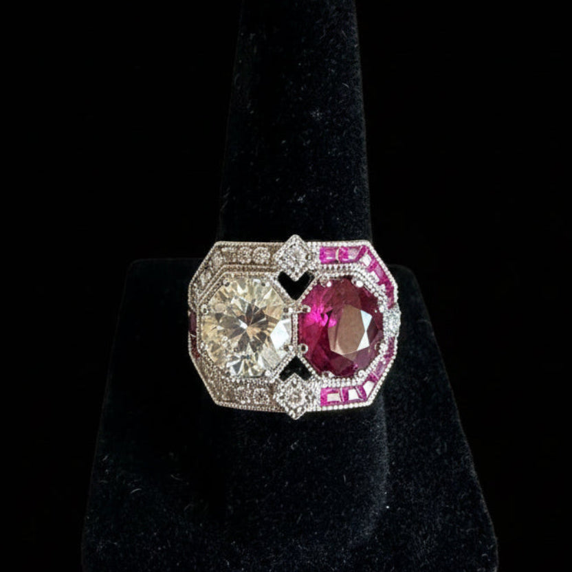 GIA Certified Ruby and Diamond Ring