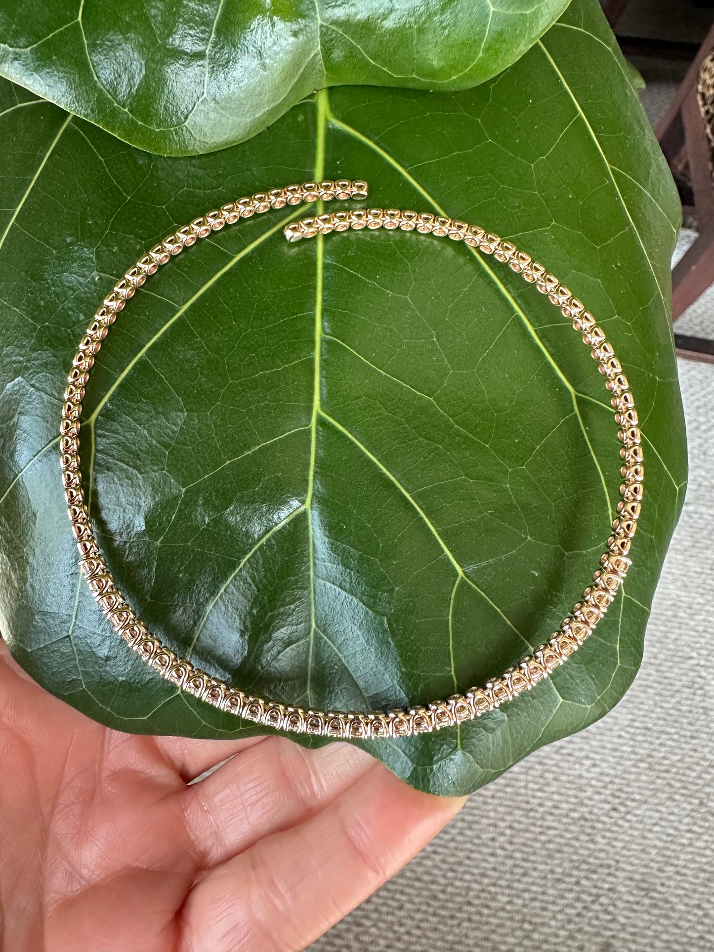 Diamond Choker & 18k Rose Gold