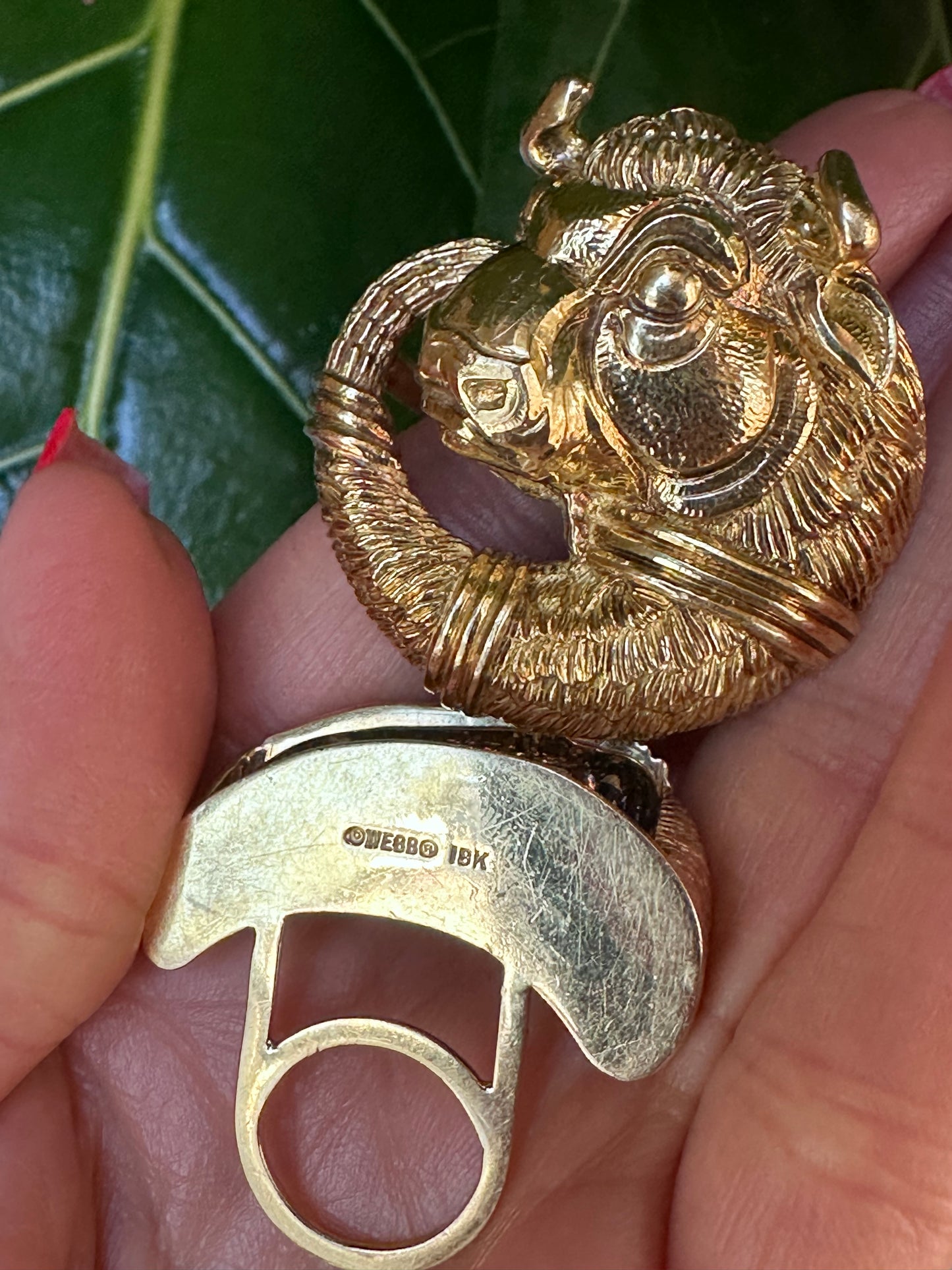 David Webb Zodiac Taurus Buckle 18k Yellow Gold