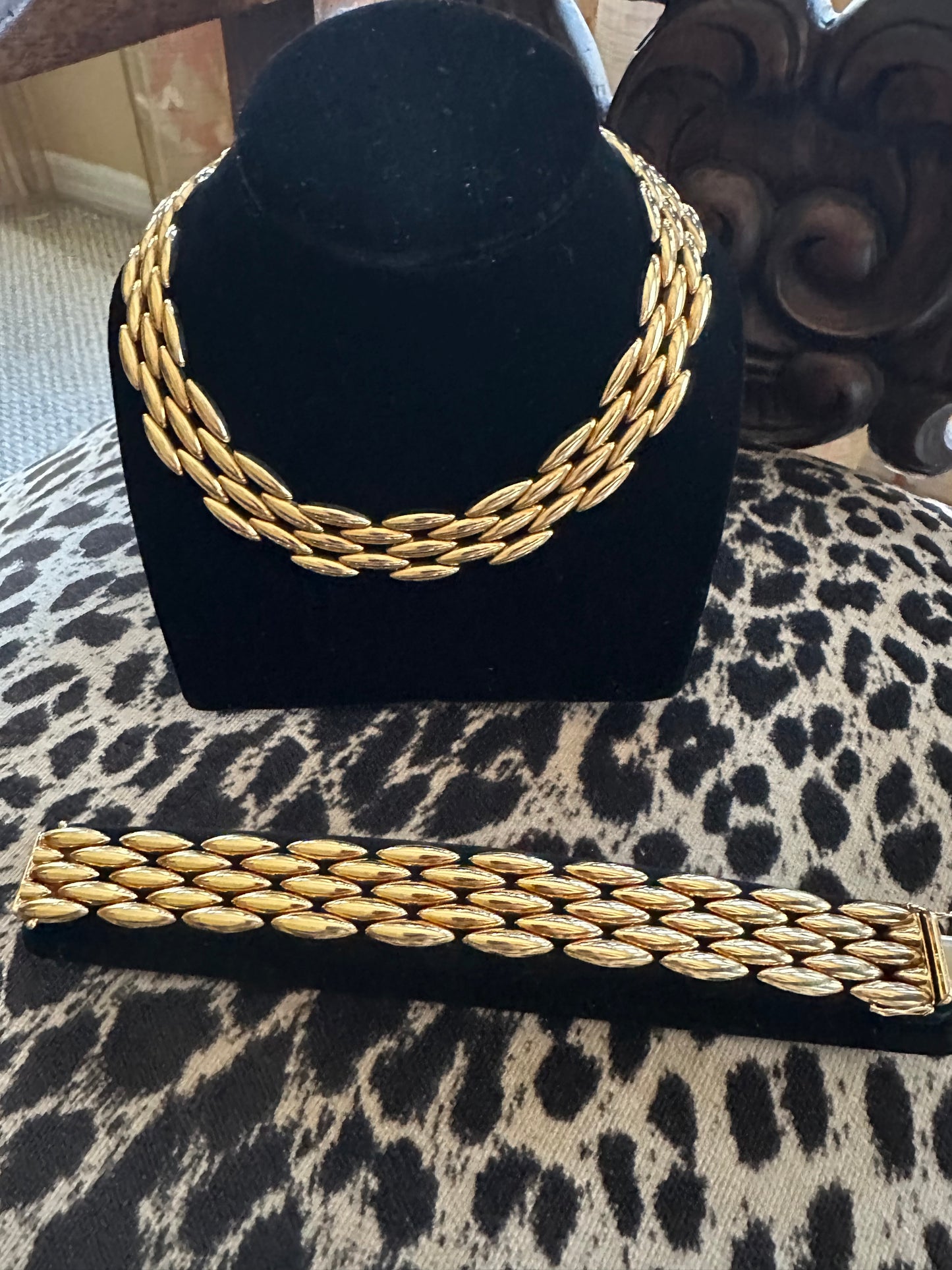 Cartier Gentiane Collection Necklace and Bracelet 18k Yellow Gold