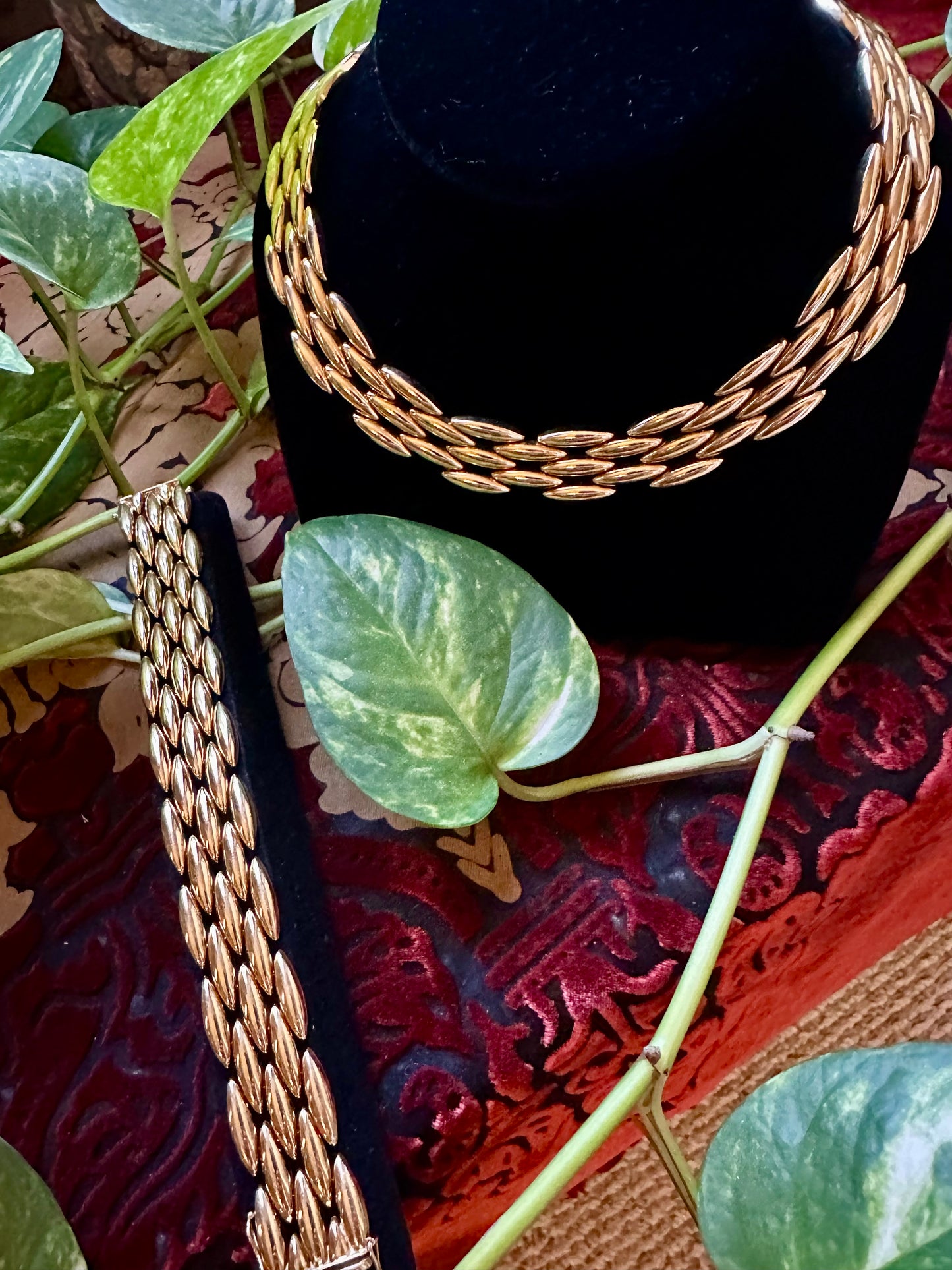 Cartier Gentiane Collection Necklace and Bracelet 18k Yellow Gold