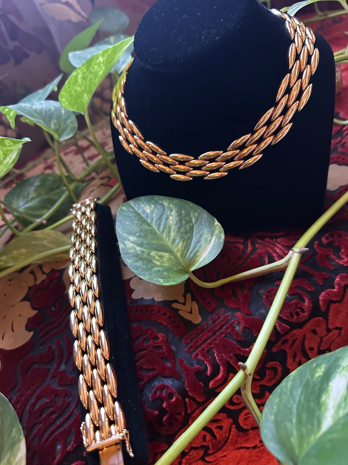 Cartier Gentiane Collection Necklace and Bracelet 18k Yellow Gold