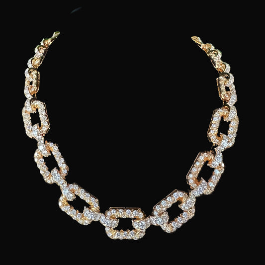 Natural Diamonds in 18k Yellow Gold Necklace 18k 