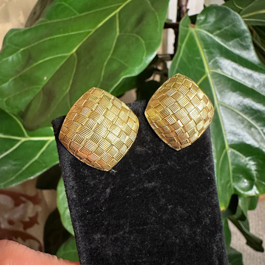 Roberto Coin Appassionata Woven Earrings 18k Yellow Gold