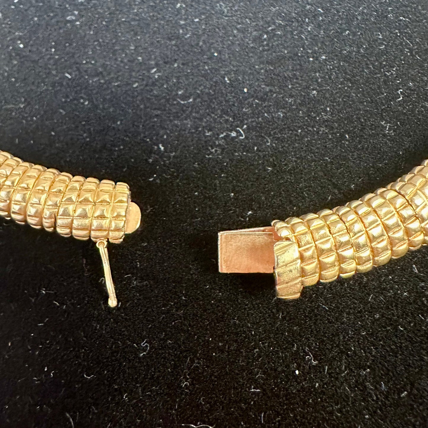 D'Angelo Diamond Collar Necklace 18k Vintage Tubogas Style