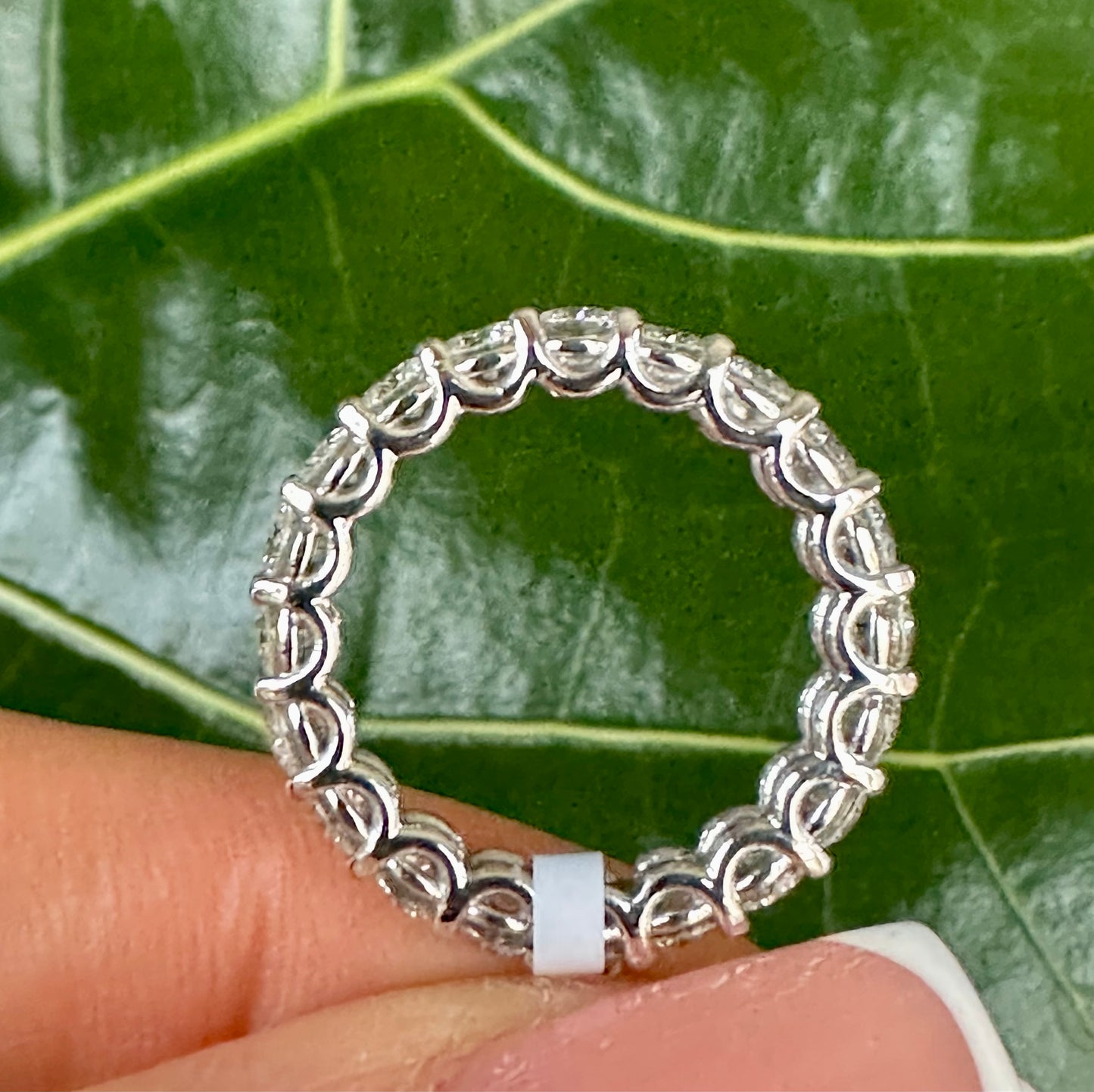 White Natural Diamonds Eternity Band White Gold