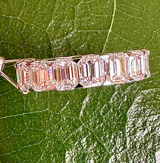 Emerald Cut Diamond Eternity Ring White Gold