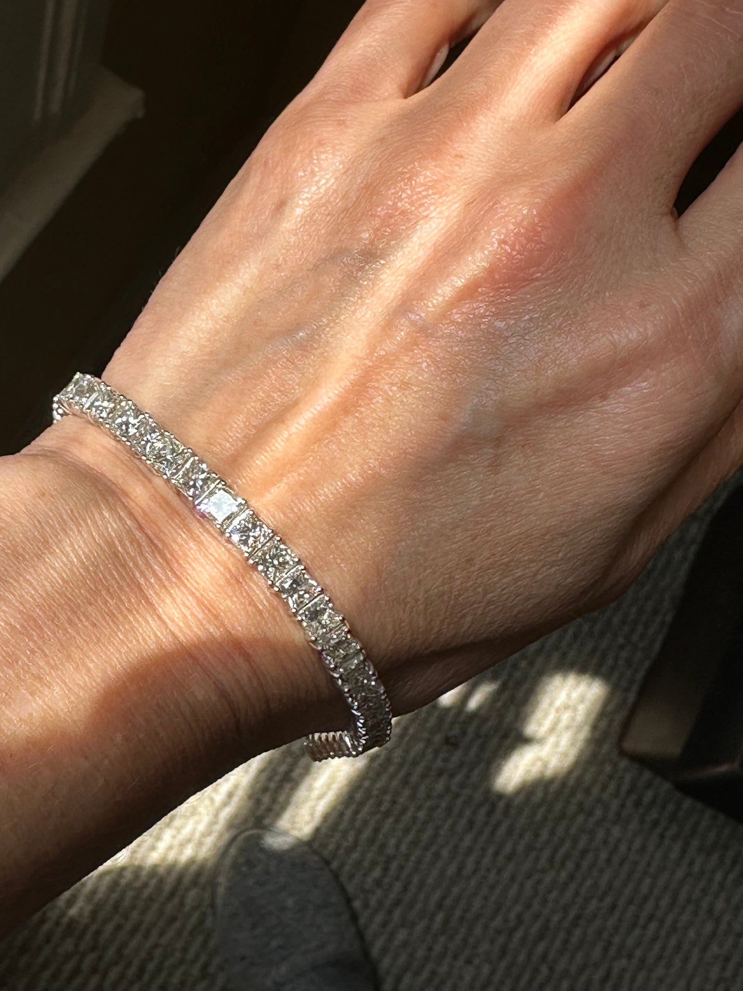 Princess Cut Diamond Tennis Bracelet 20.67