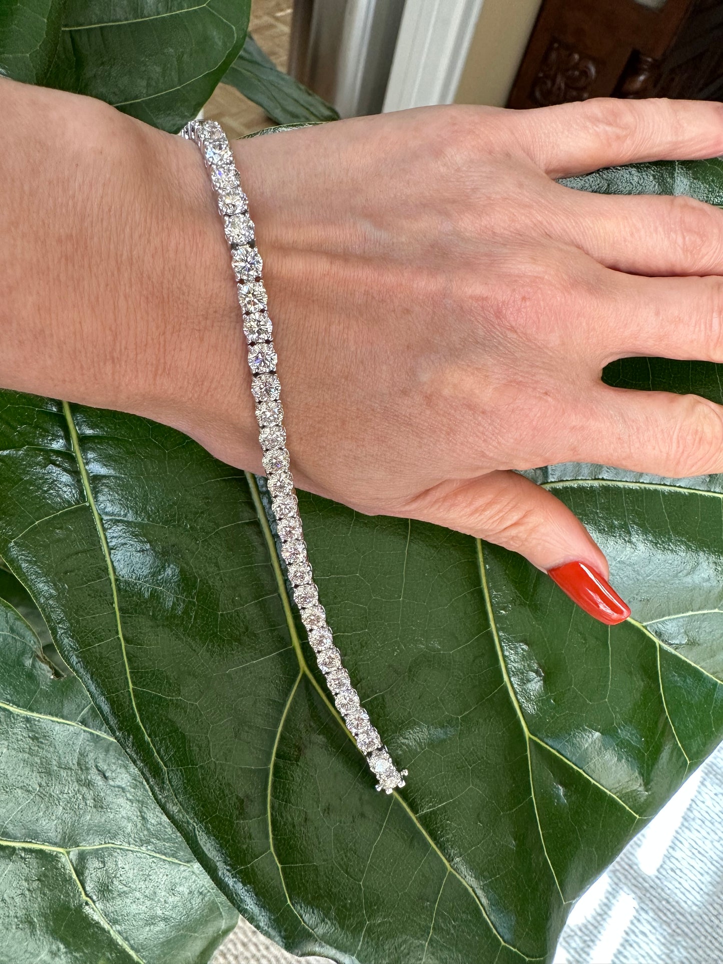 Round Brilliant Cut Natural Diamond Tennis Bracelet 17.29 TCW