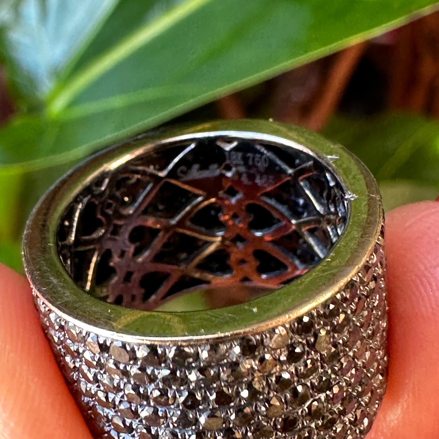 Black Diamond Cigar Band Ring