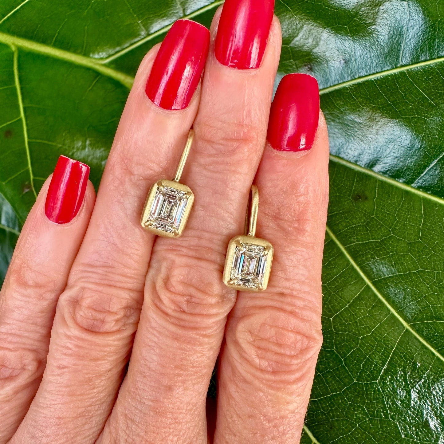 GIA Emerald Cut Diamonds 3.02 CTW 18k