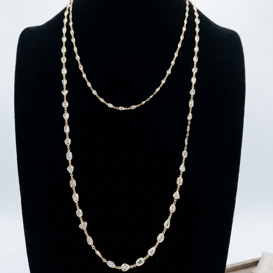 Diamonds By The Yard Multi Shape 50" 18k 113 Stones