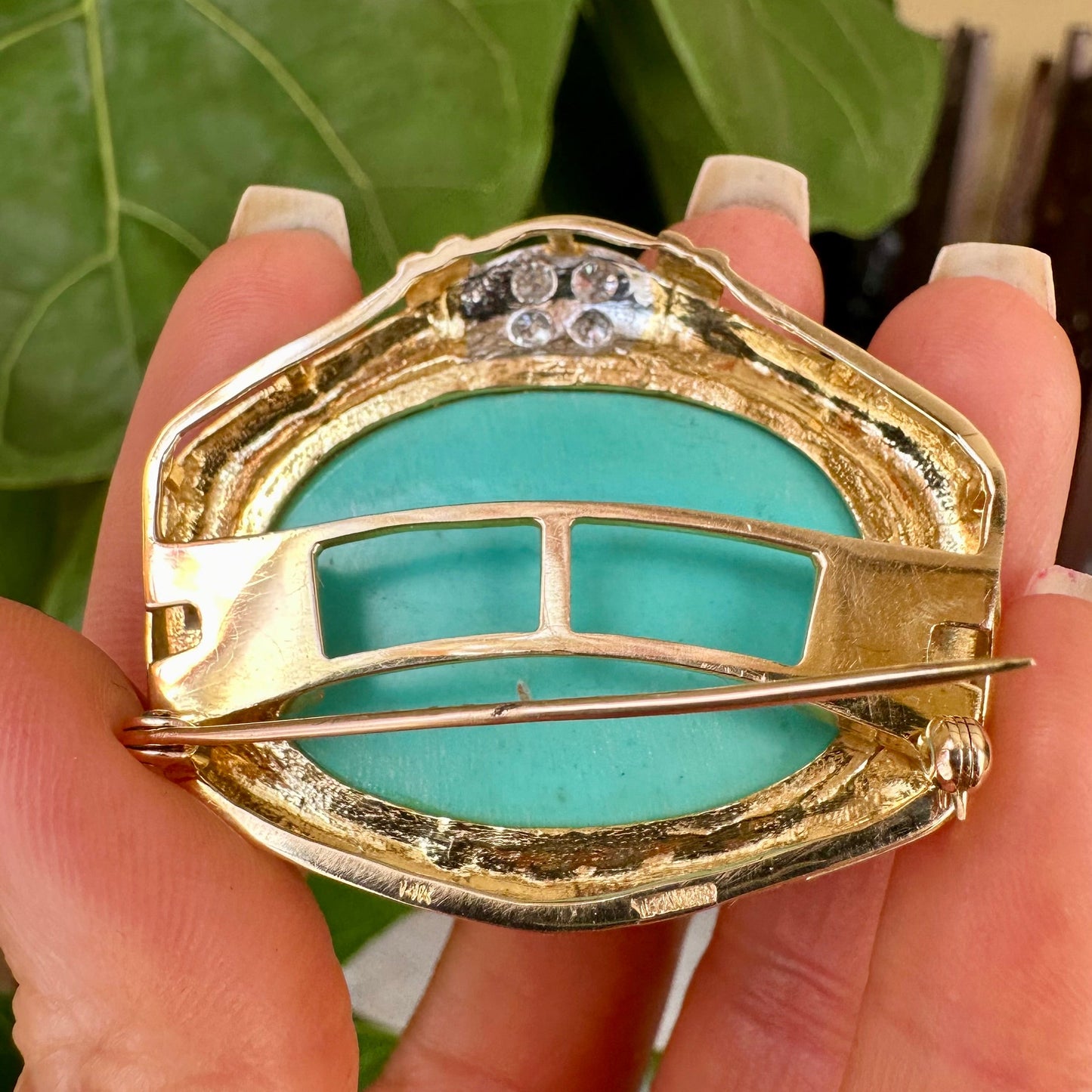 Vintage Tiffany & Co. Torsade Pearl & Cabochon Turquoise Necklace – 14k Yellow Gold