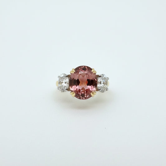 GIA Natural Sapphire Diamond Ring
