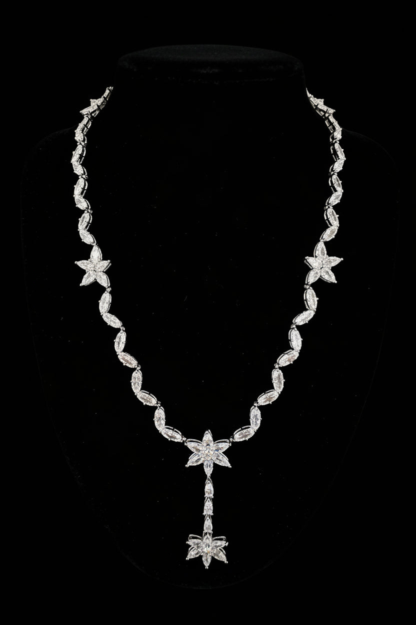Bridal Platinum Diamond Necklace, Bridal, Red Carpet & Gala Events.