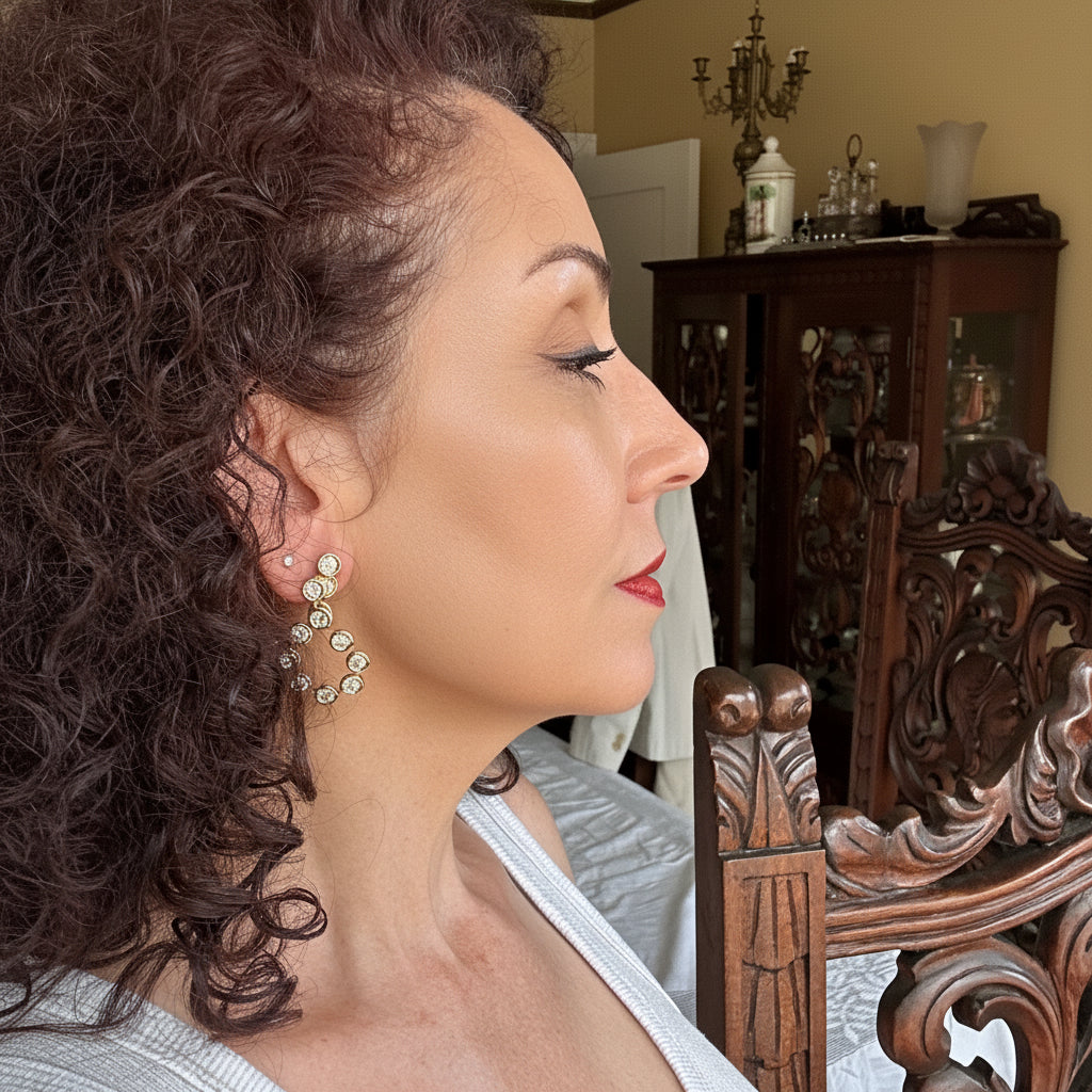 Convertible Diamond Loop & Shoulder Duster Earrings | 7.32ct | 24 Brilliant Diamonds | 18k Yellow Gold | 19.31g | 3.75"