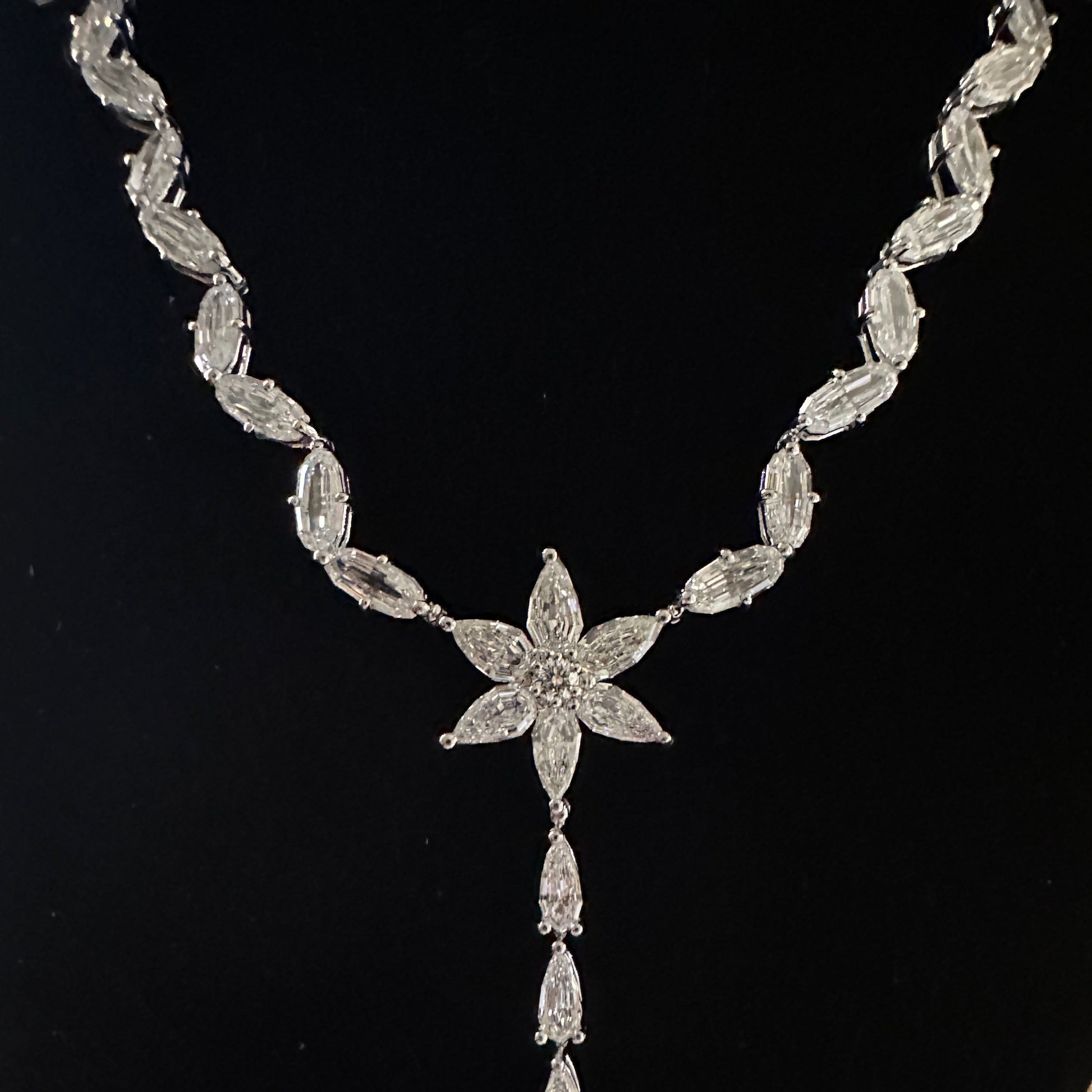 Criss Cut Natural Diamond Necklace