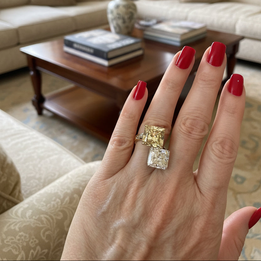 GIA Certified Natural Diamonds Ring 18k