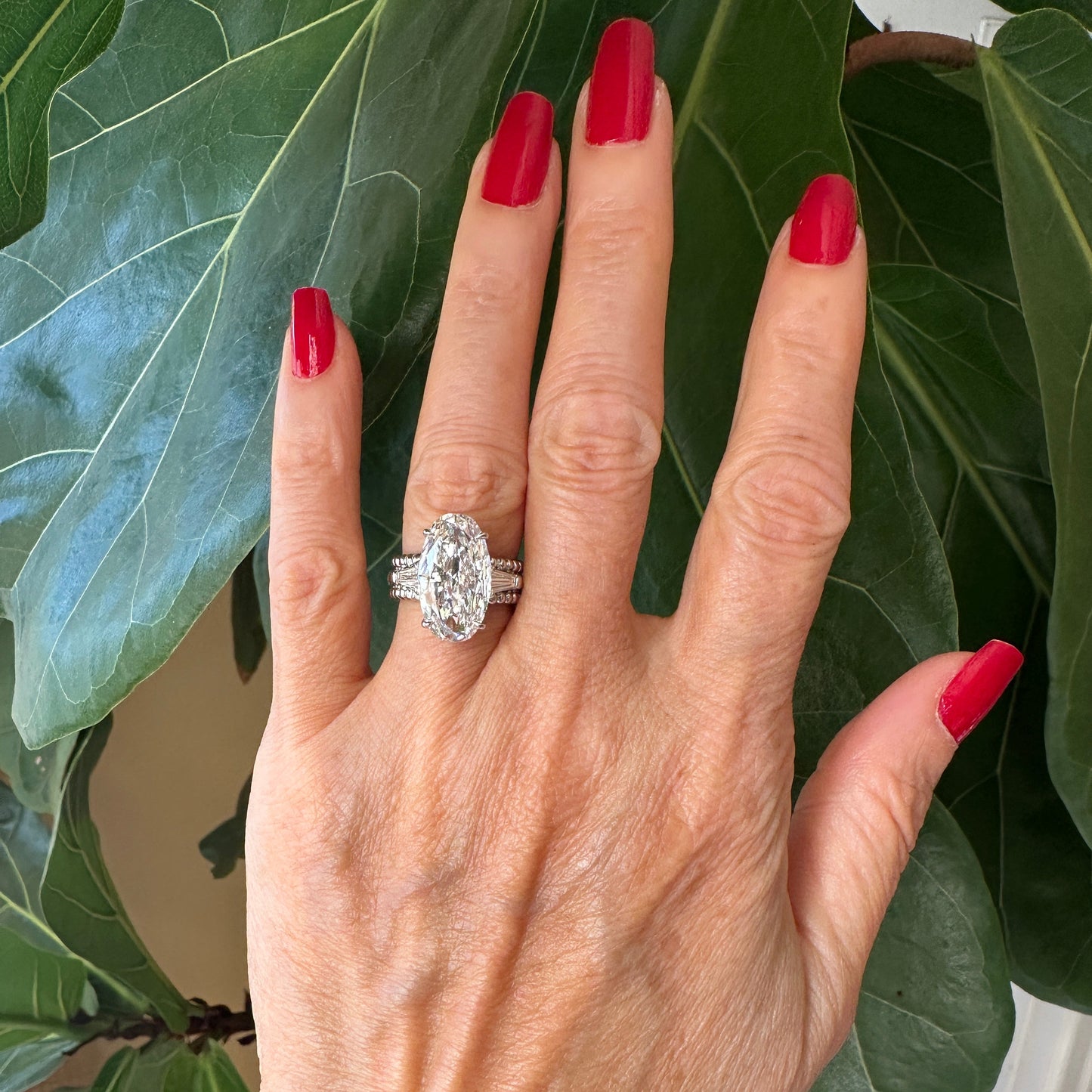 5.03 Carats Narual Diamond GIA H Si2 Ring Platinum