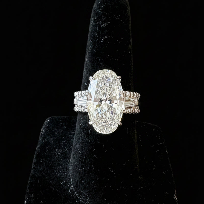 GIA Certified Natural Diamond H Si2 Platinum Ring