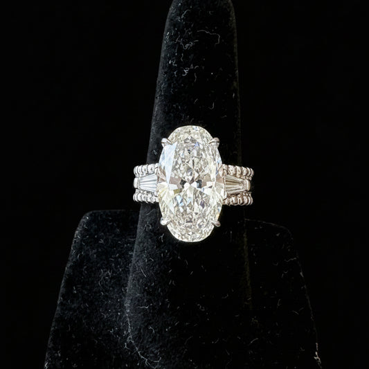 GIA Certified Natural Diamond H Si2 Platinum Ring