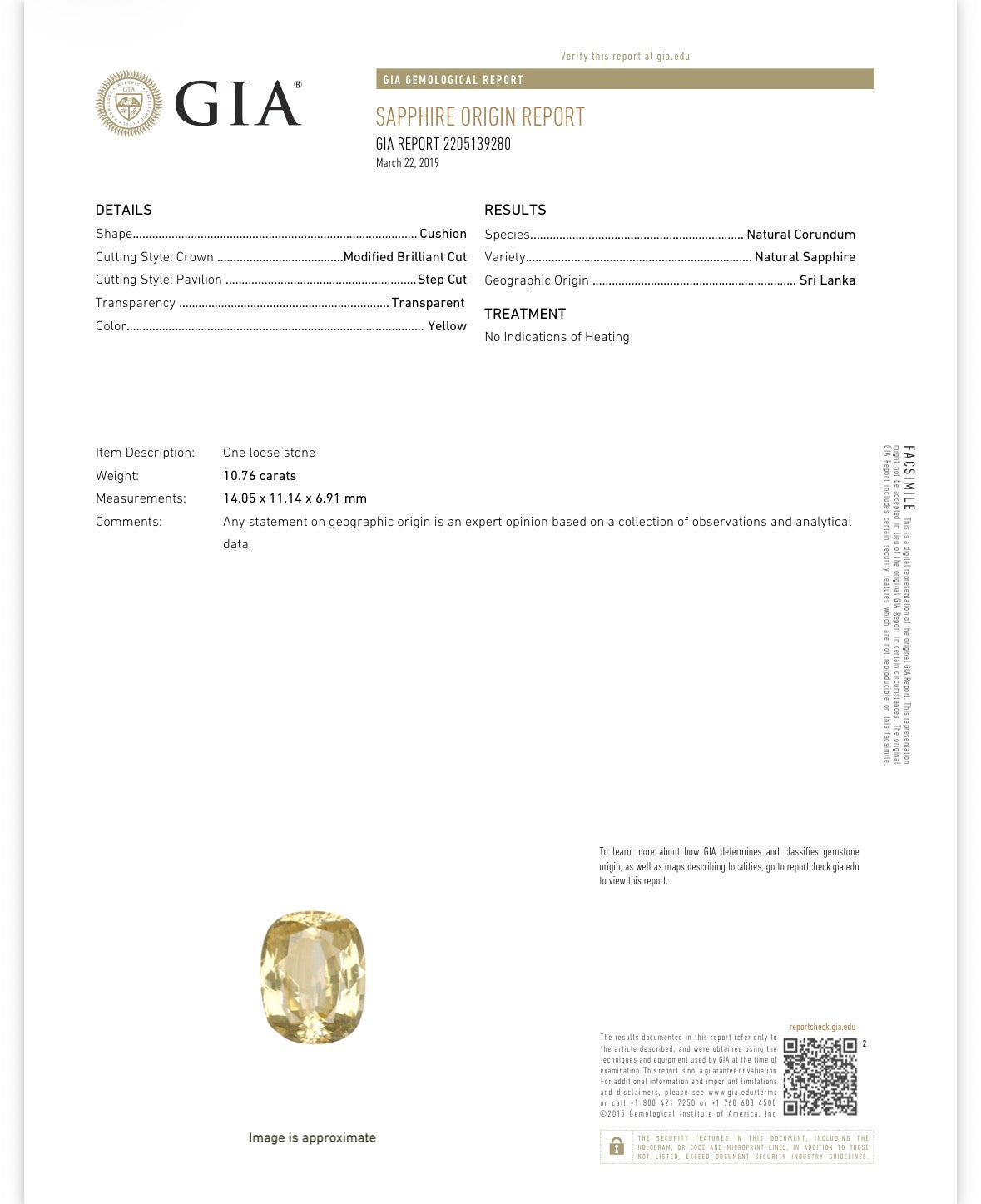 GIA Certified Unheated Sri Lanka Yellow Sapphire Drop Earrings | 21.56ct Cushion Cut | 18k Yellow Gold | 15.44g | 1.25"