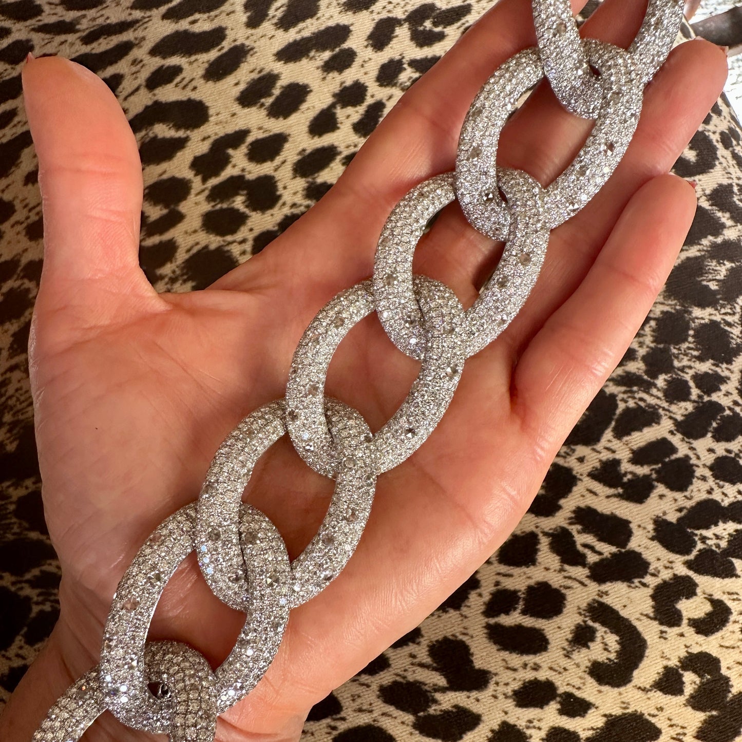 Pave Diamond Link Bracelet 18k 