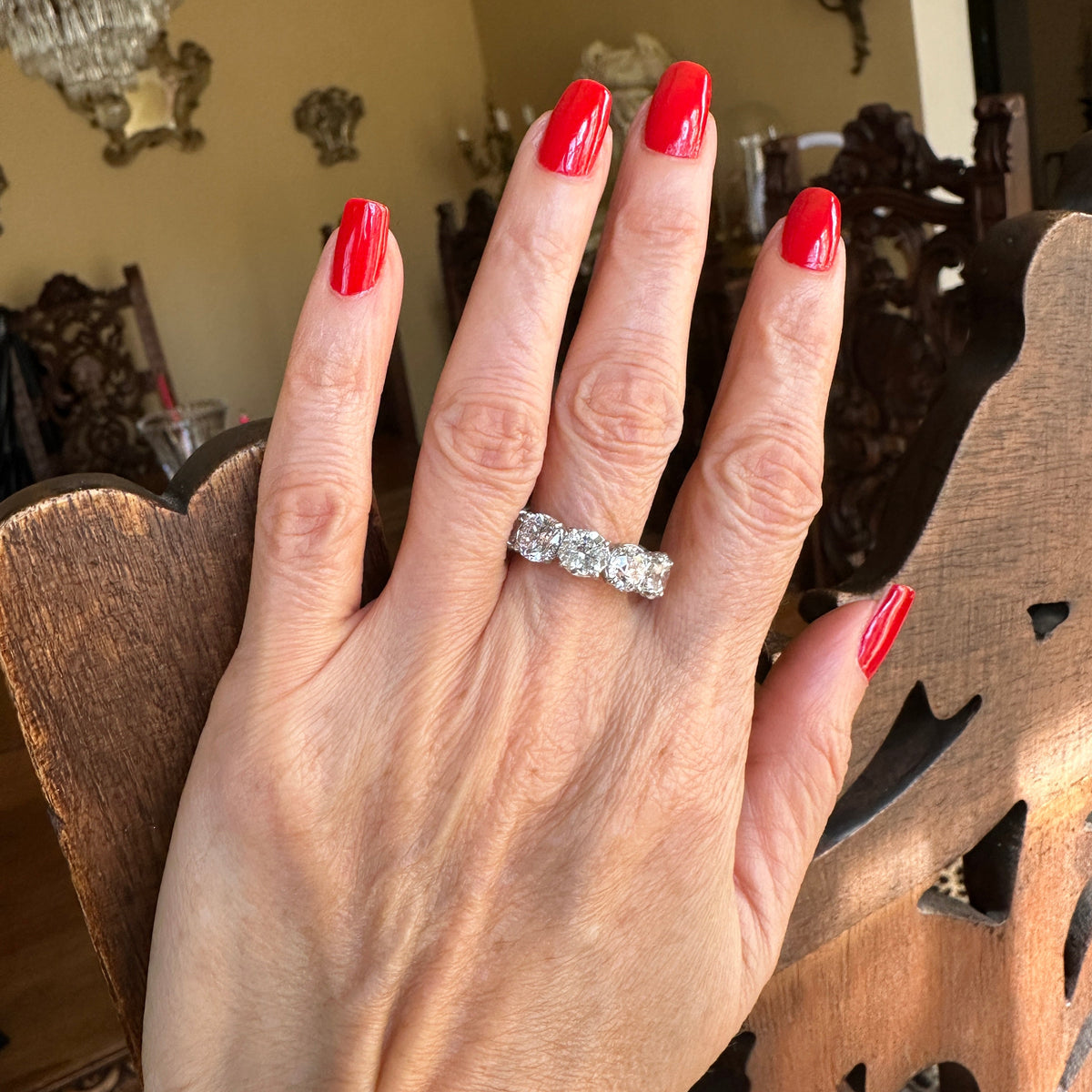 Natural Old European Diamond Eternity Band |11.23 Ct.| Platinum | Jewels of My Soul