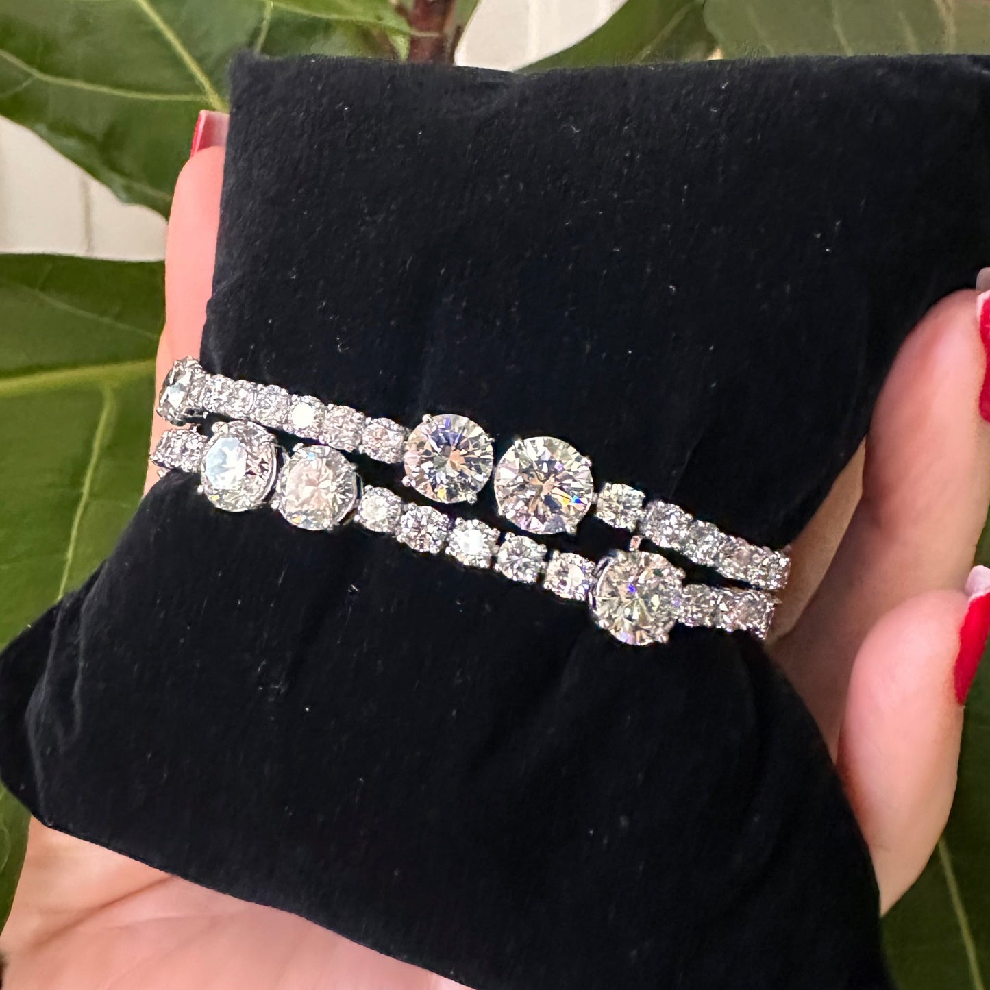Double Row Diamond Tennis Bracelet | 28.13 TCW | 8 GIA Certified | Platinum